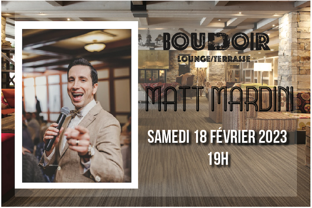 Matt Mardini le crooner : au Bar-Lounge le Boudoir !
